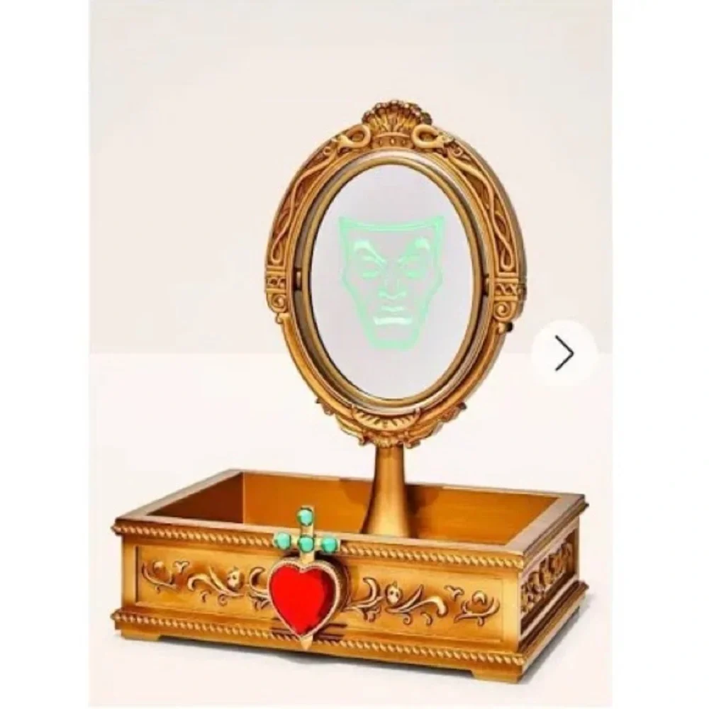 Disney villians evil queen Elegant Gold Vanity Mirror with Heart Accent